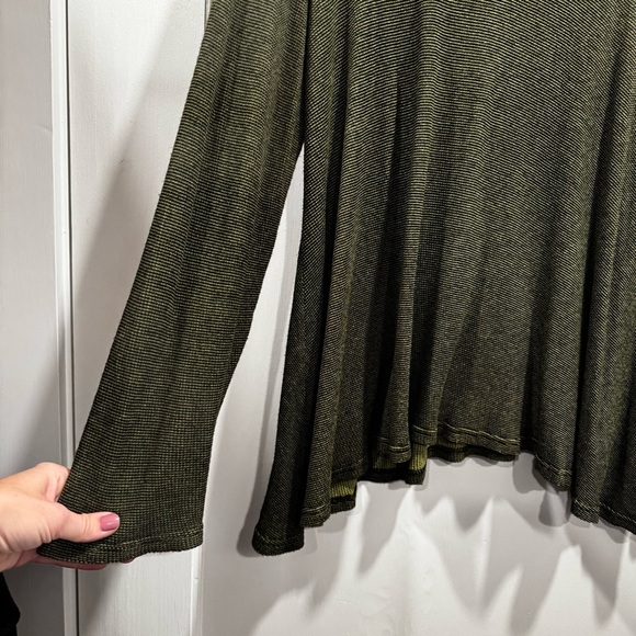 Cut Loose Green Cowl Neck Tunic XL lagenlook oversized Spring Artsy Boho Hippie - Picture 4 of 10